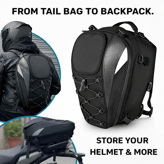 Universal Expandable Motorcycle Tail Bag (25L-38L)