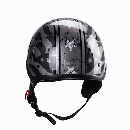 Blackout American Flag Half Helmet | DOT