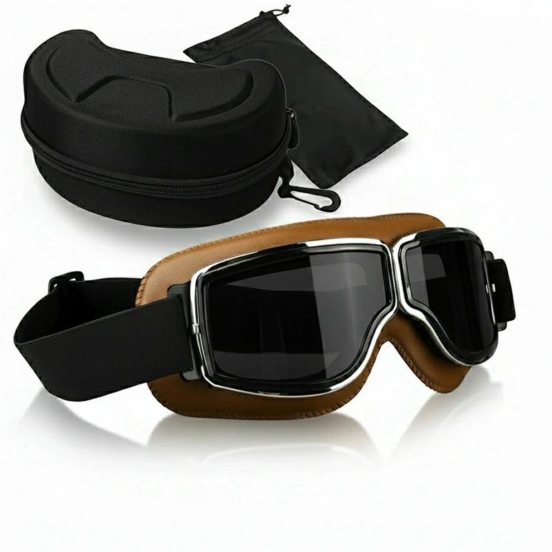 Vintage Motorcycle Goggles - Fit Over Glasses
