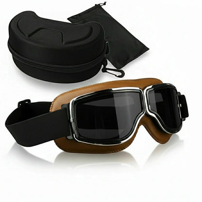 Vintage Motorcycle Goggles - Fit Over Glasses