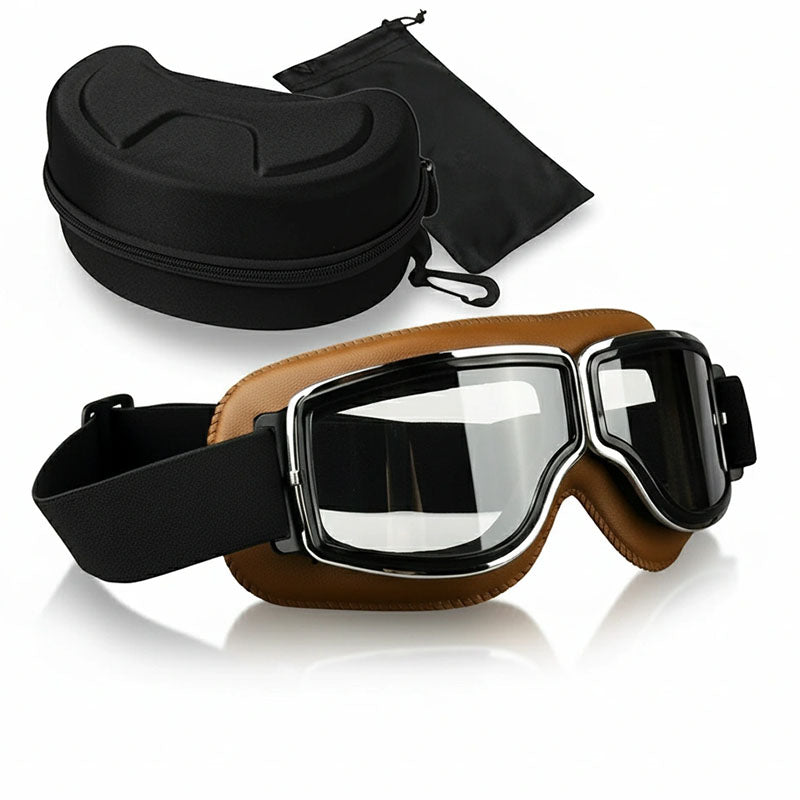 Vintage Motorcycle Goggles - Fit Over Glasses