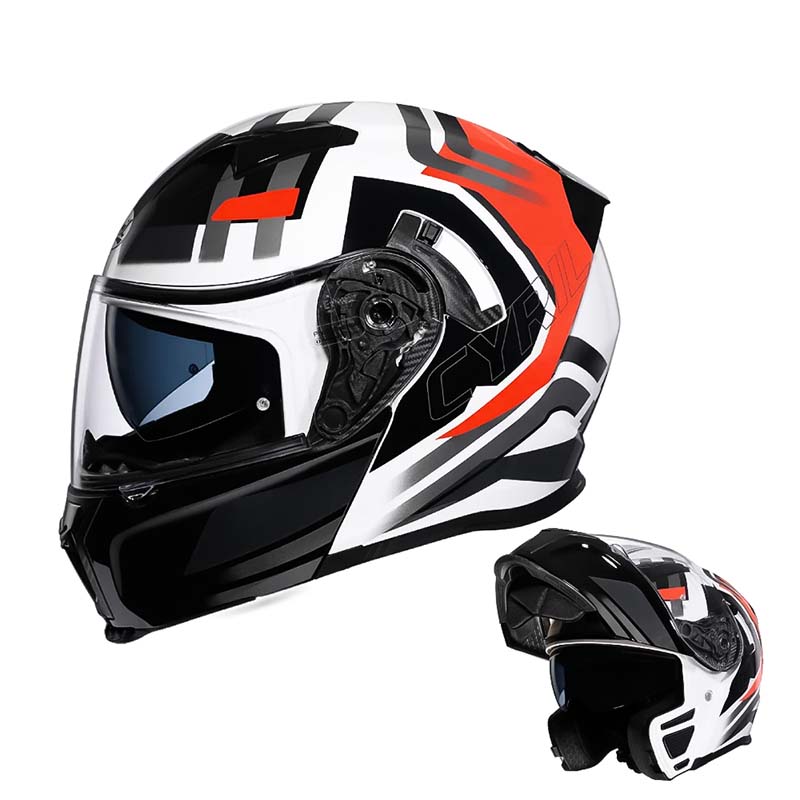 Dual Visor Modular Flip up Helmet - DOT and ECE Approved