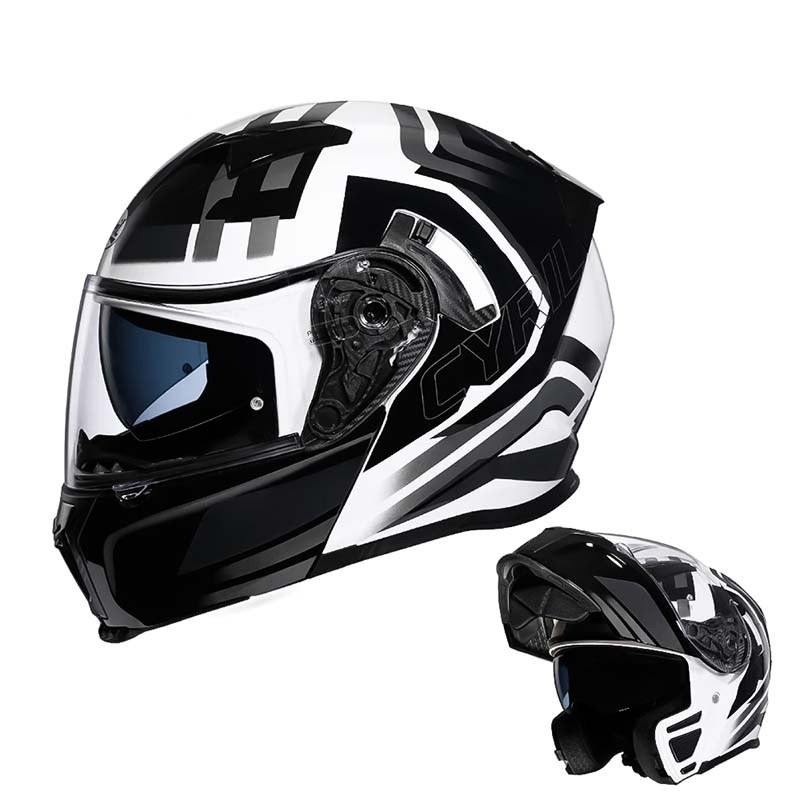 Dual Visor Modular Flip up Helmet - DOT and ECE Approved
