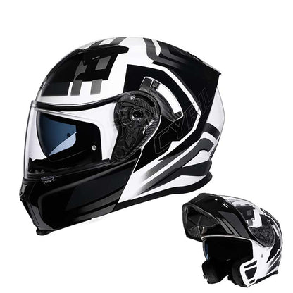 Dual Visor Modular Flip up Helmet - DOT and ECE Approved