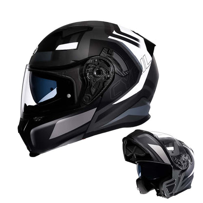 Dual Visor Modular Flip up Helmet - DOT and ECE Approved