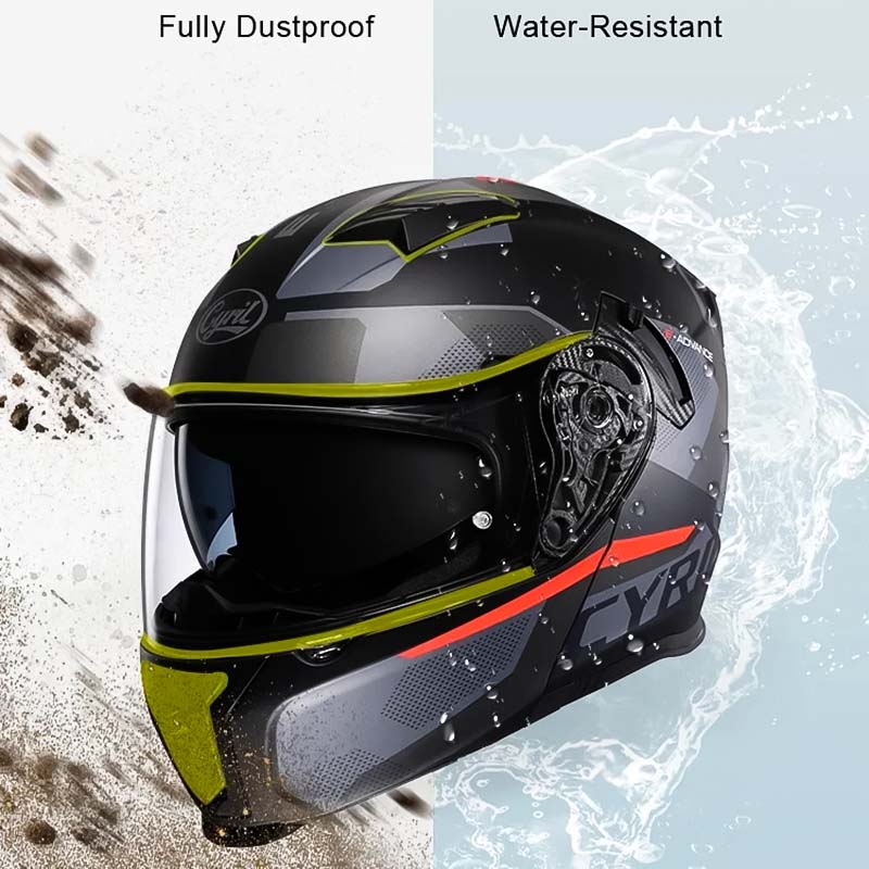 Dual Visor Modular Flip up Helmet - DOT and ECE Approved
