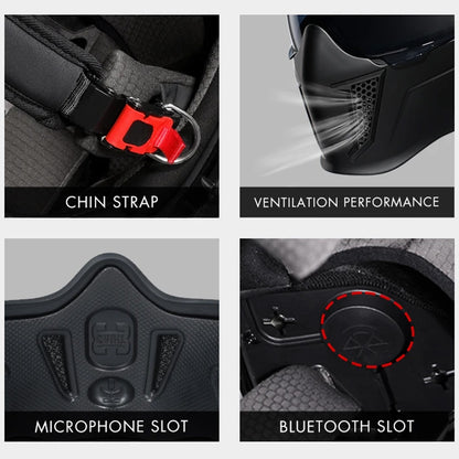 Double Lens Vintage Modular Helmet - DOT and ECE Approved