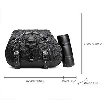 Skull Motorcycle Saddle Bags – Universal Tool Bag