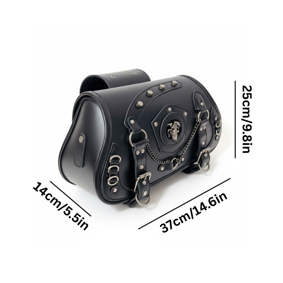 Steampunk Skull Motorcycle Bags – Left and Right Pair