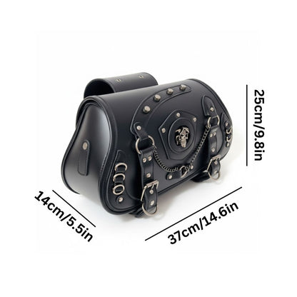 Steampunk Skull Motorcycle Bags – Left and Right Pair