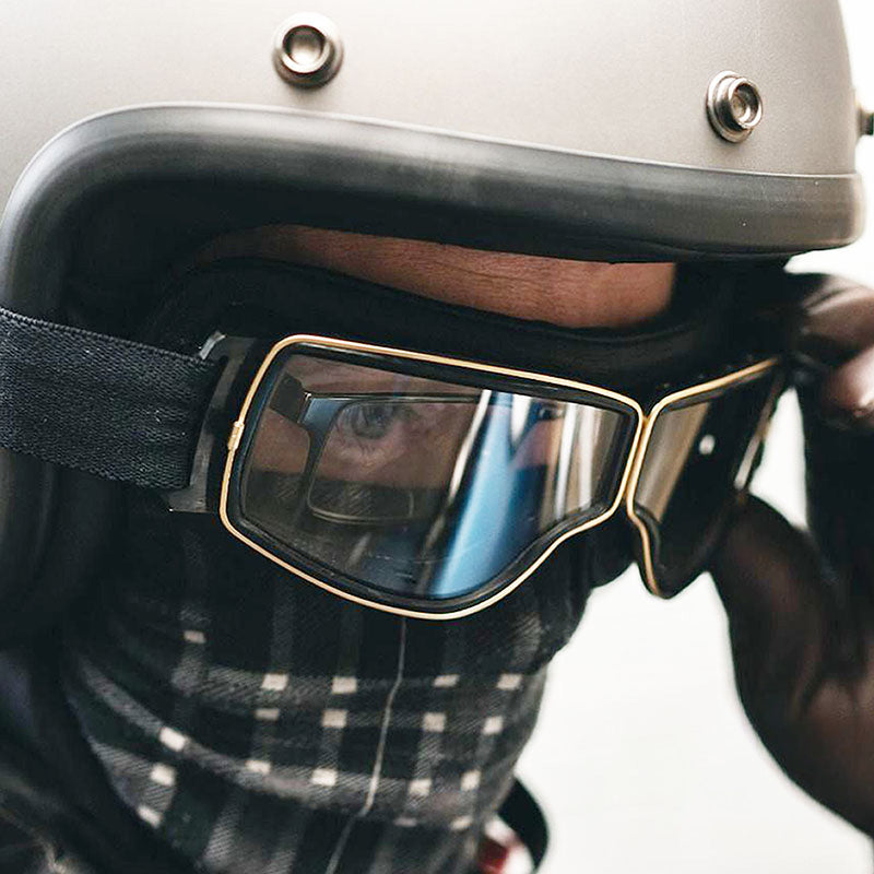 vintage motorcycle goggles over glasses Vintage Classic Motorcycle Goggles