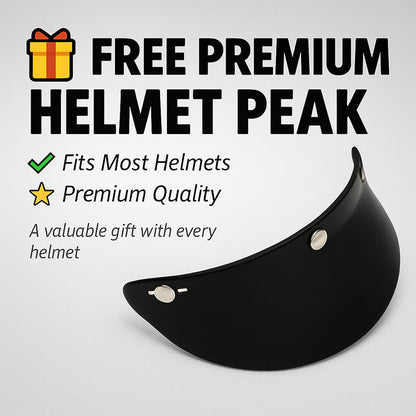 Caro Low Profile Vintage Motorcycle Helmet - DOT Approved
