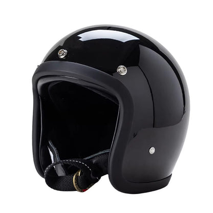Low Profile Vintage Motorcycle Helmet - DOT Approved