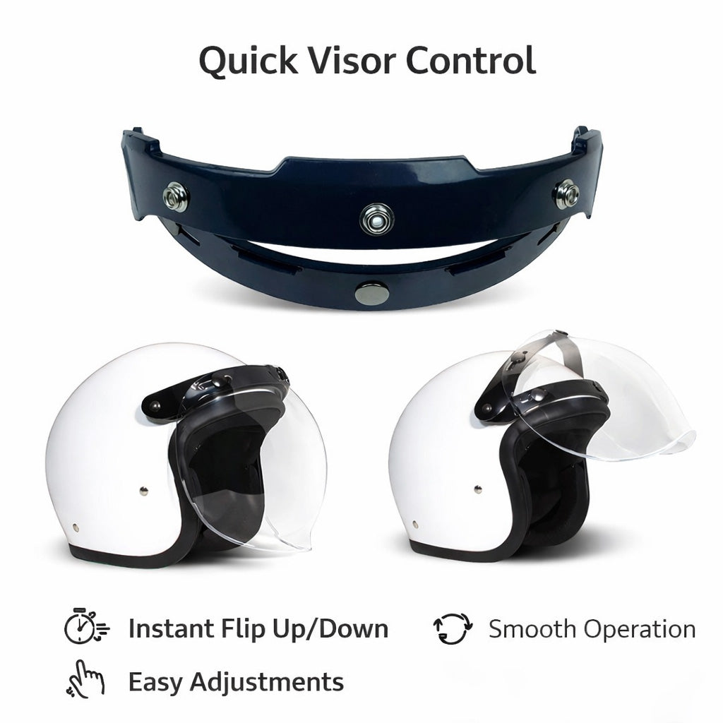 Vintage Flip-Up Bubble Helmet Visor Shield