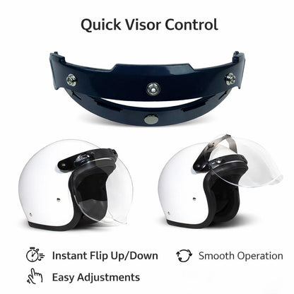 Vintage Flip-Up Bubble Helmet Visor Shield