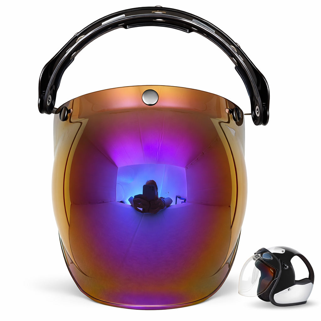 Vintage Flip-Up Bubble Helmet Visor Shield