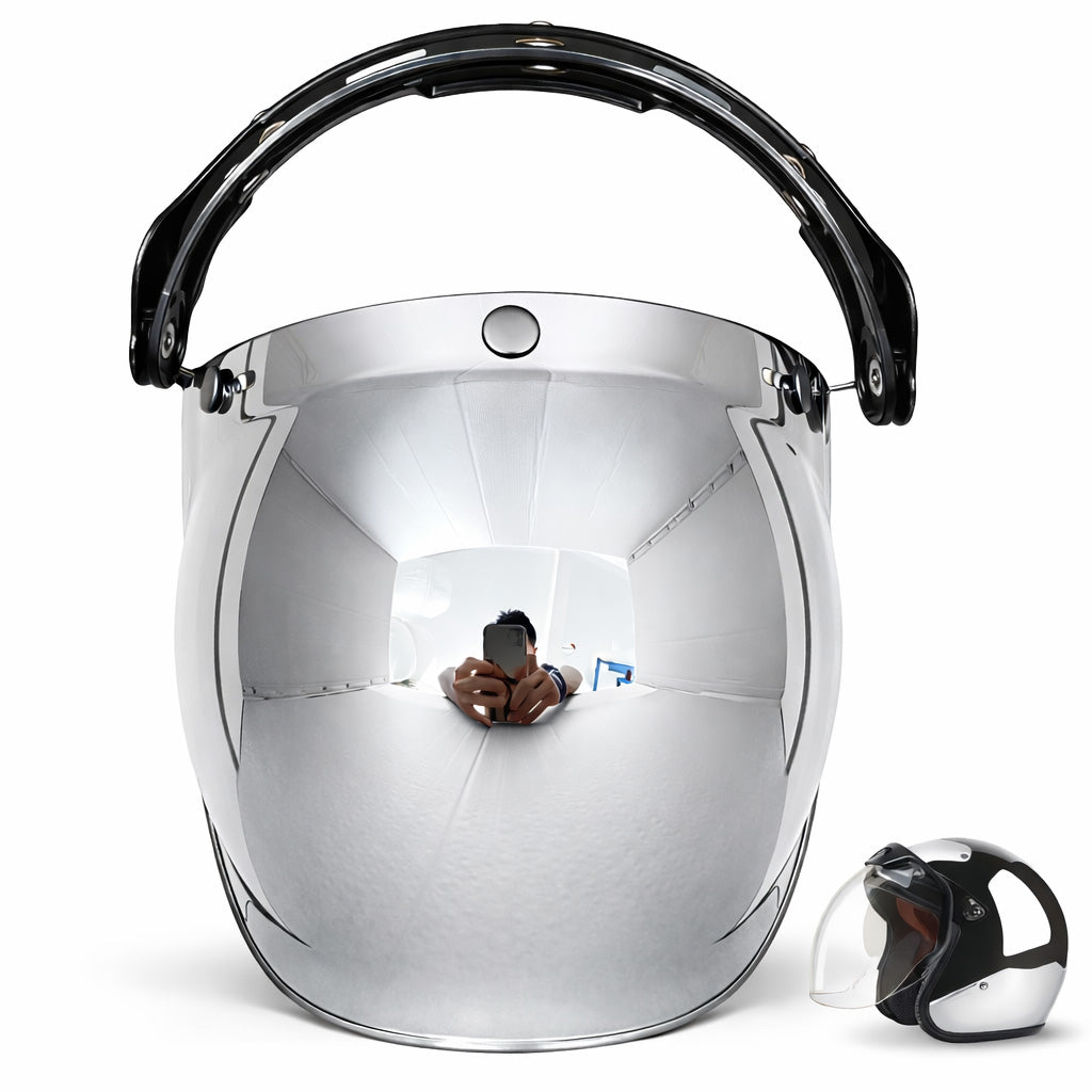 Vintage Flip-Up Bubble Helmet Visor Shield