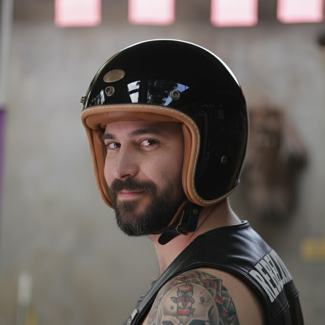 RetroLite Fiberglass Helmet – Suede Comfort Lining