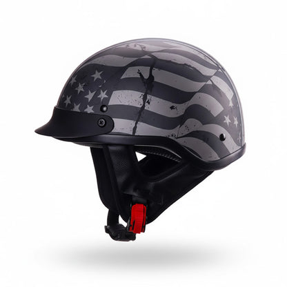 Blackout American Flag Half Helmet | DOT