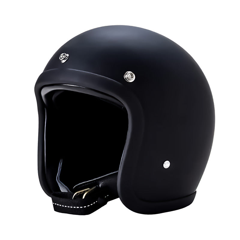 Low Profile Vintage Motorcycle Helmet - DOT Approved