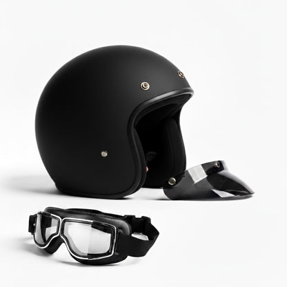 Classic Open Face Motorcycle Helmet | Super Low Profile