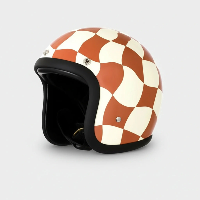 Caro Low Profile Vintage Motorcycle Helmet - DOT Approved
