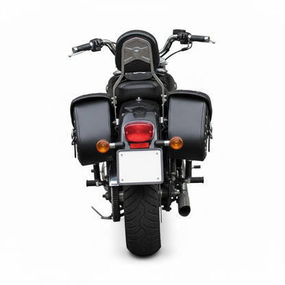 Rivet-Style 50L Motorcycle Saddlebags – Left and Right Pair