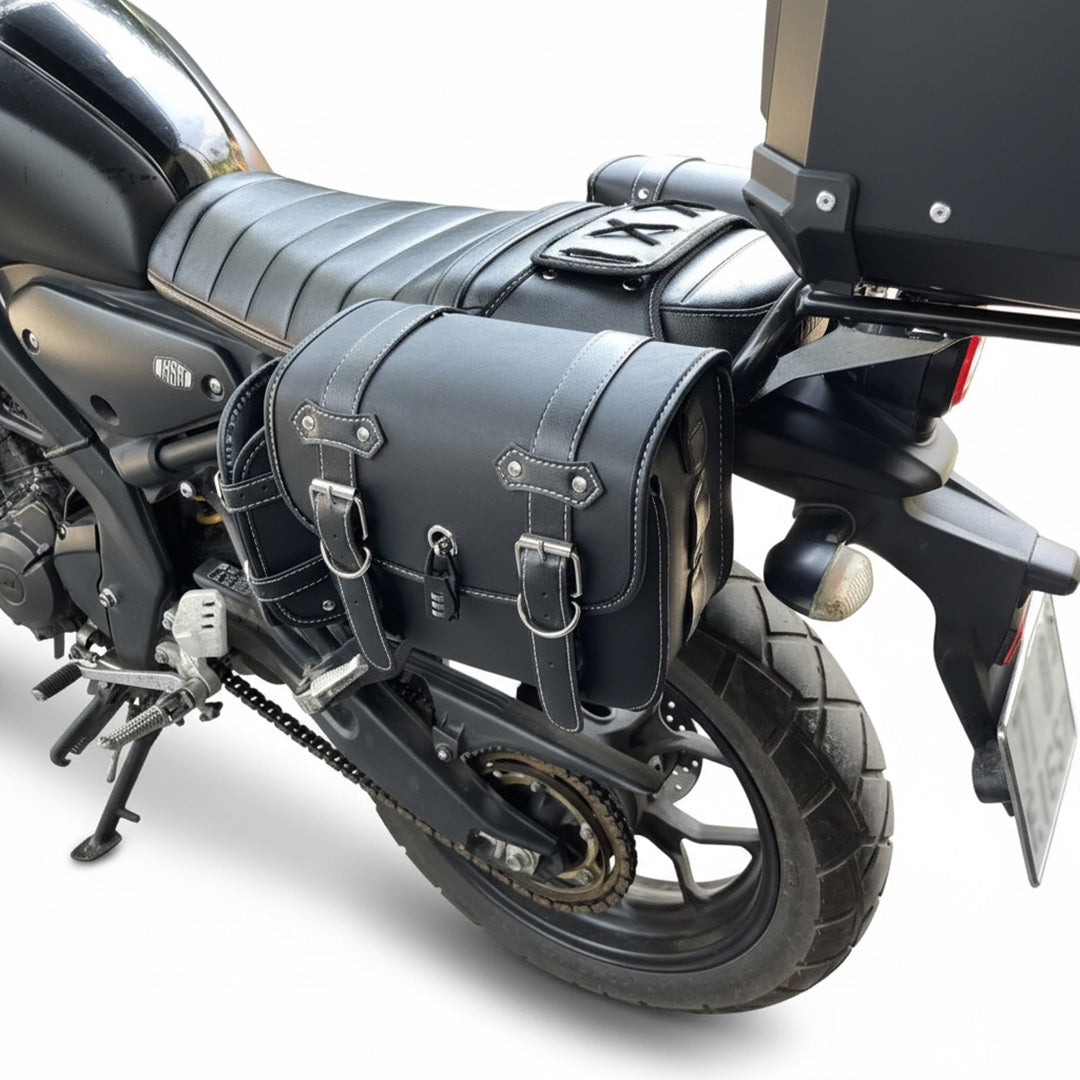 RoadSafe Motorcycle Vintage Saddlebags - Left and Right Pair