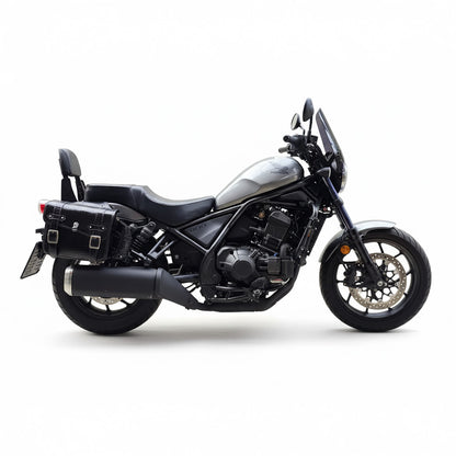 Vintage Embossed Texture Motorcycle Saddlebags – Left and Right Pair