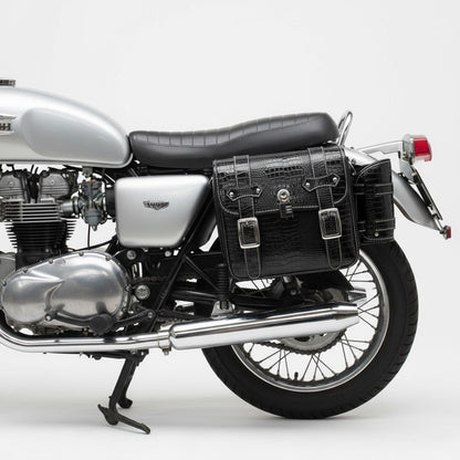 Vintage Embossed Texture Motorcycle Saddlebags – Left and Right Pair