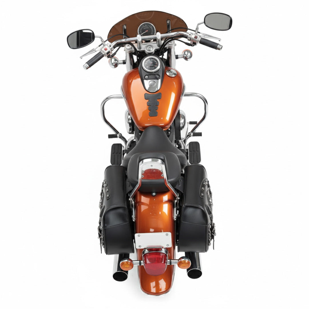 Steampunk Skull Motorcycle Bags – Left and Right Pair