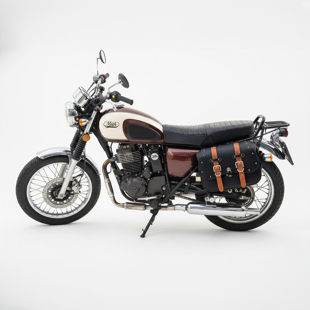 Black and Brown Universal Saddlebags – Left & Right Pair