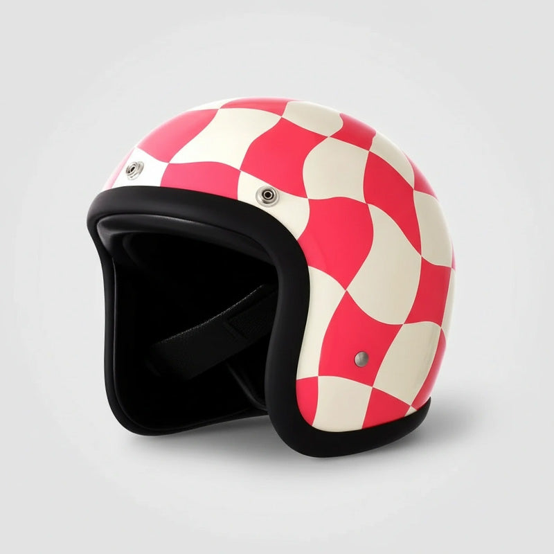 Caro Low Profile Vintage Motorcycle Helmet - DOT Approved