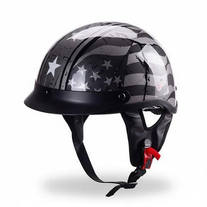 Blackout American Flag Half Helmet | DOT