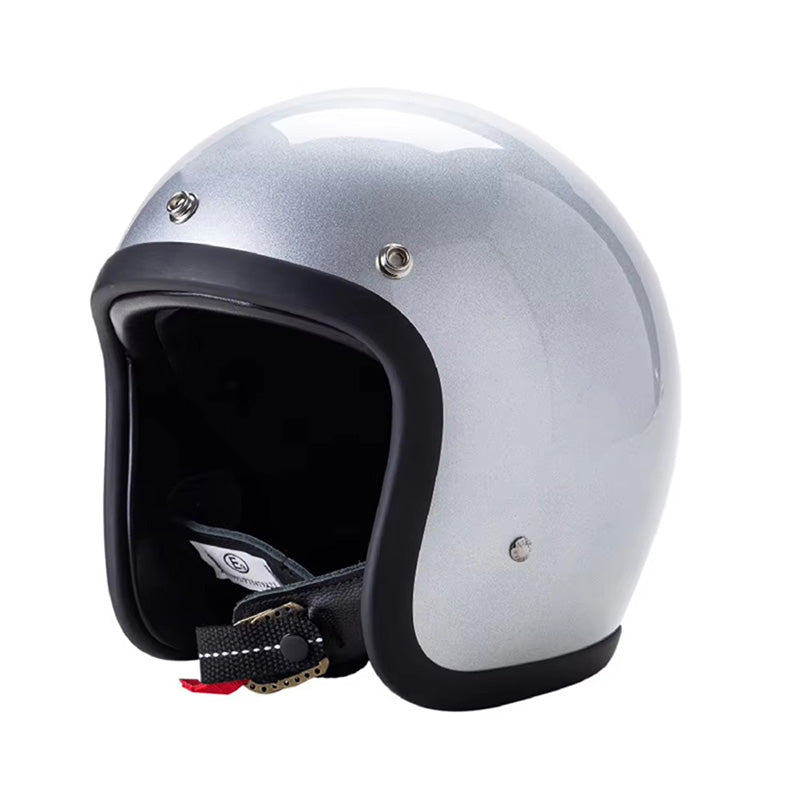Low Profile Vintage Motorcycle Helmet - DOT Approved