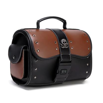 IronSkull Lockable PU Leather Motorcycle Bag - Single Bag