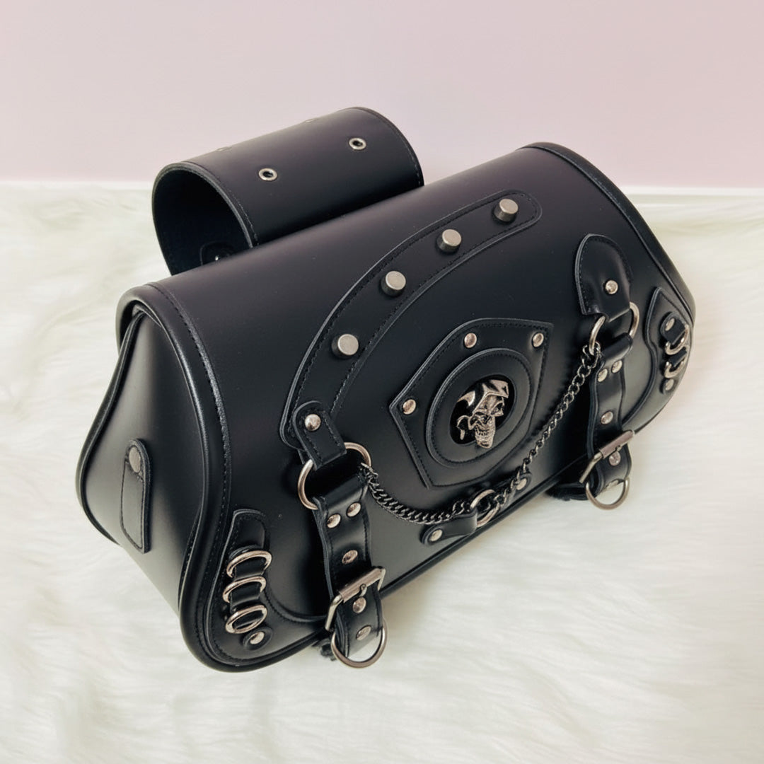 Steampunk Skull Motorcycle Bags – Left and Right Pair